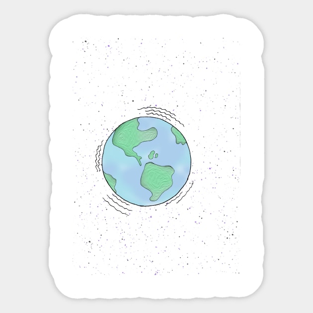 earth Sticker by Relaxedarch